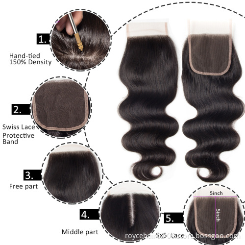 10a Grade Virgin Brazilian Human Hair Bundles Wholesale Vendors, 100% Unprocessed Mink Hair Extensions Bundles With Lace Closure